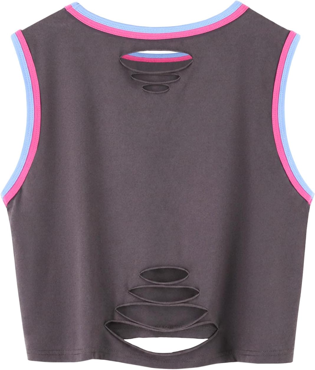 Remidoo Crop Tops for Women Casual Cropped Tank Top Summer Sleeveless Shirts