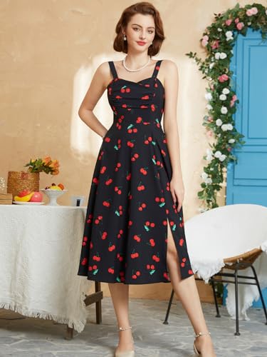 Belle Poque Women's Vintage Midi Tea Party Cocktail Dress