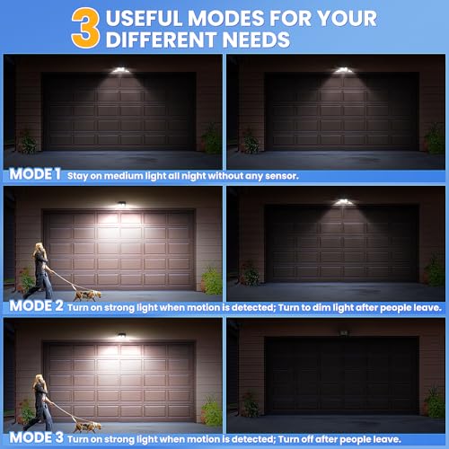 [6 Packs] Solar Motion Sensor Outdoor LED Light for Outside Walking dog Fence Backyard Deck Garde...