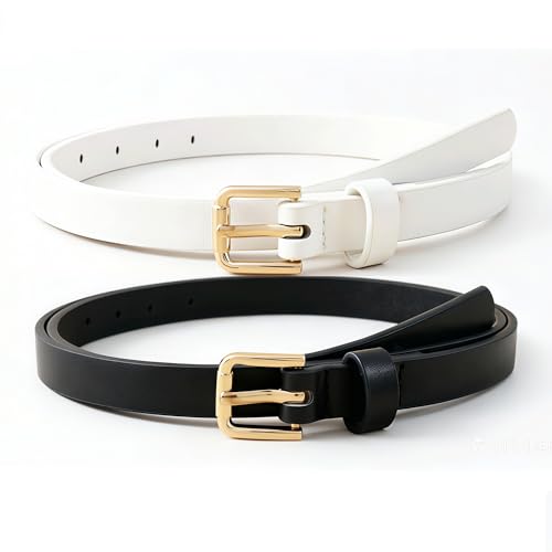 4 Pack Women Skinny Belts For Jeans Dress Thin Waist Belt For Ladies