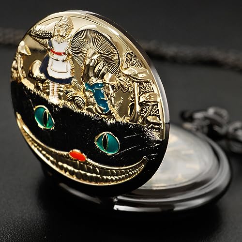 Nostalgia Movie Theme Design Alloy Quartz Pocket Watch with Necklace C