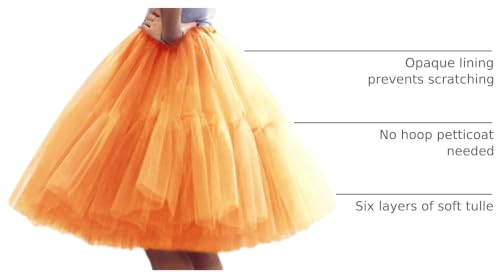 BABYONLINE D.R.E.S.S. Women Tutu Skirt Knee Tulle Skirt Petticoat Skirts Crinoline Rockabilly Tutu Skirts Slip