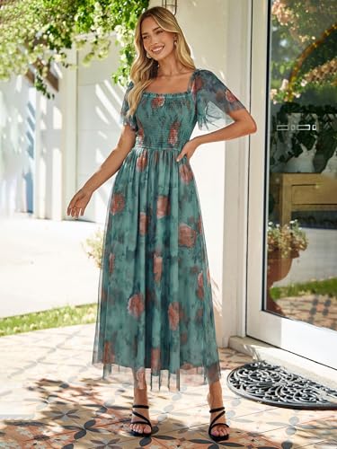 Simplee Womens Floral Maxi Dresses 2026 Summer Boho Wedding Guest Dress