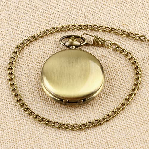 Smooth Alloy-Steel Quartz Pocket Watch