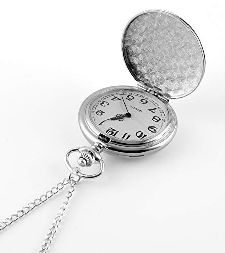 I-MART Smooth Vintage Pocket Watch with Chain