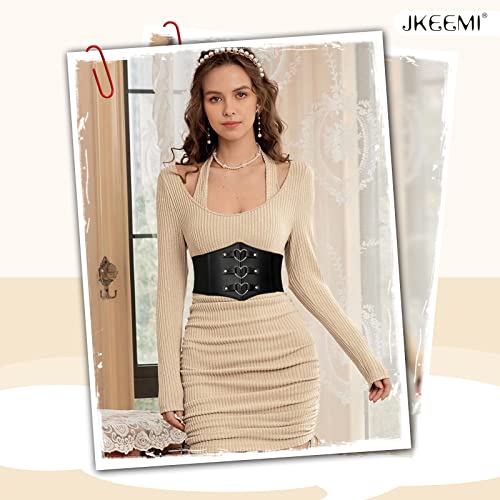 Metal Ring Wide Elastic Waspie Corset Belt