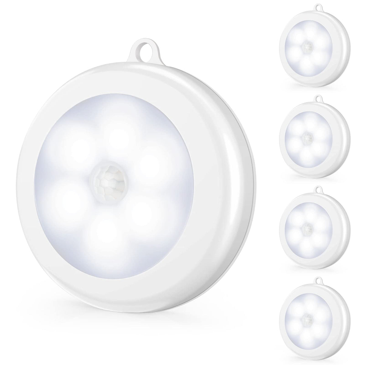 Mlambert 4 Pack Motion Sensor LED Night LED Light for Stairs, Cabinet, Cool White