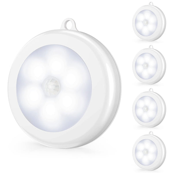 Mlambert 4 Pack Motion Sensor LED Night LED Light for Stairs, Cabinet, Cool White