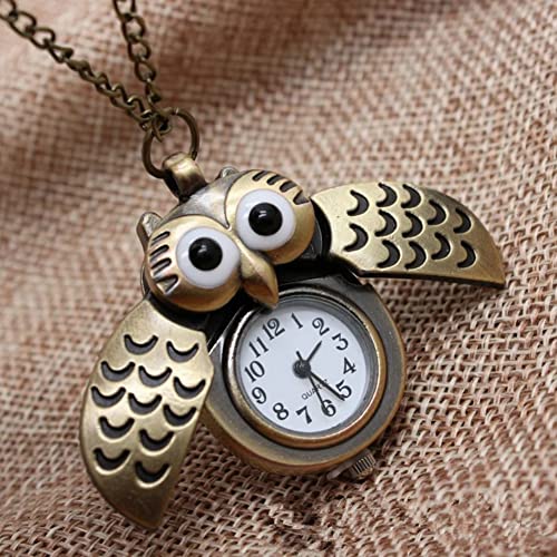 AKOAK 1 Pack Vintage Owl Pocket Watch