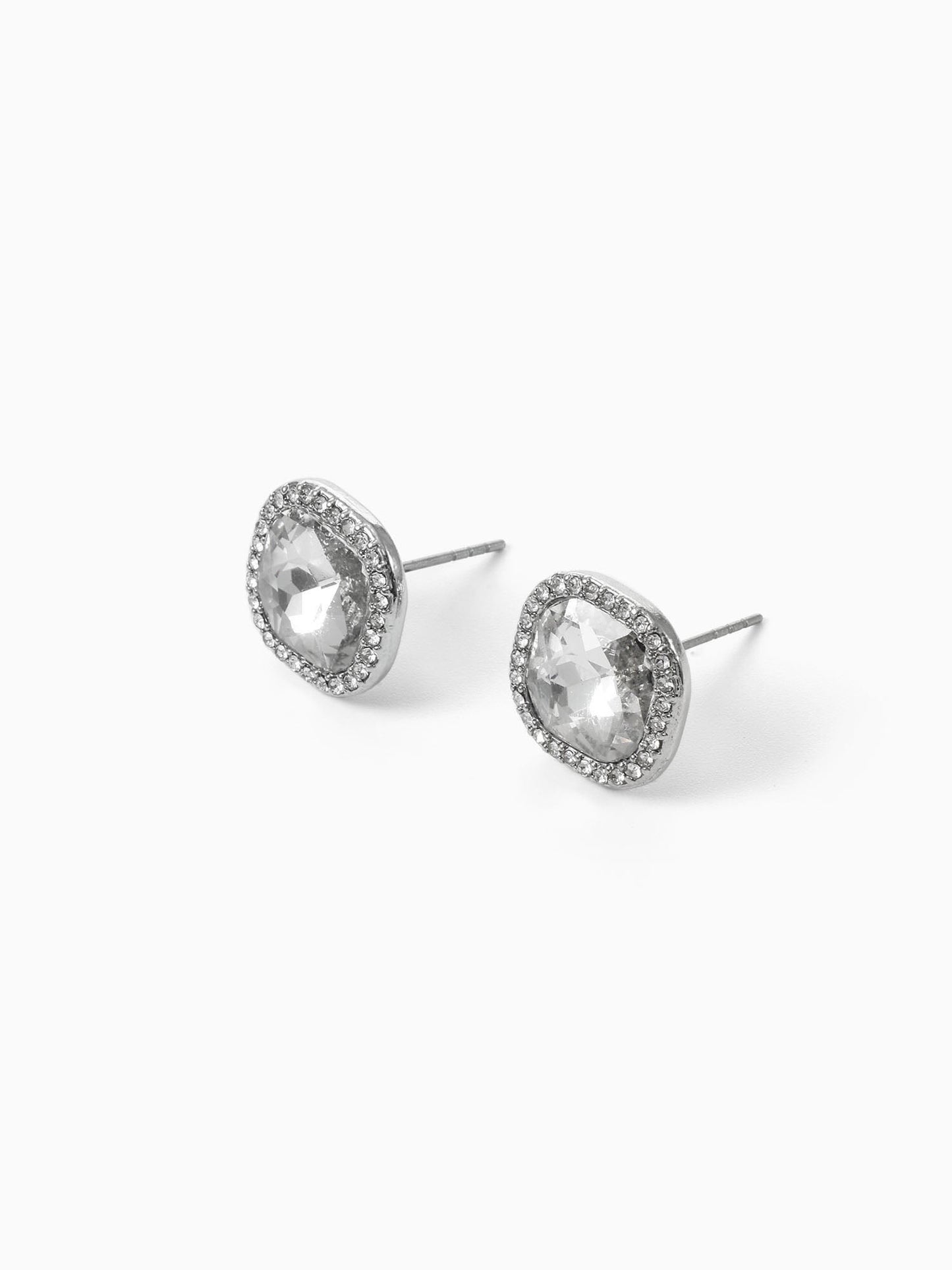 Crystal Cushion Cut Stud Earrings