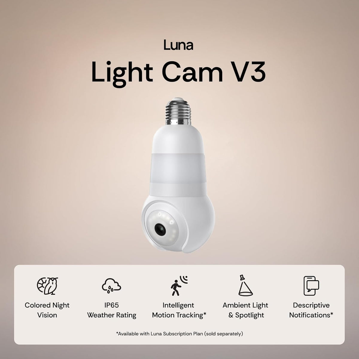 Luna LED Light Cameras for Home Security (2026 Upgrade Version)