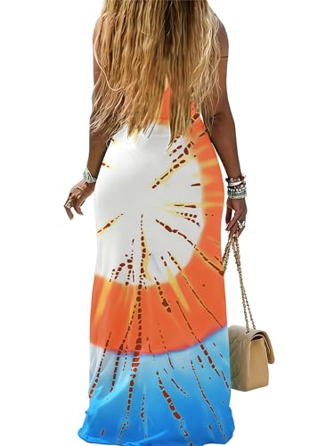 PINSV Maxi Dress Sleeveless Tank Long Dresses for Women