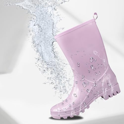 Women's Mid-calf Waterproof Rain Boots – Seamless Pvc With Anti-slip