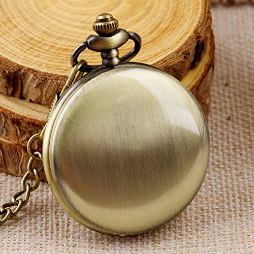 Smooth Alloy-Steel Quartz Pocket Watch