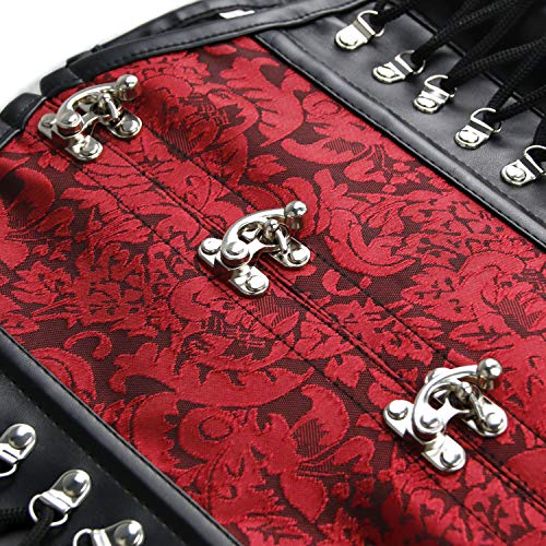Steampunk PU Leather Spiral Steel Bone Underbust Corset