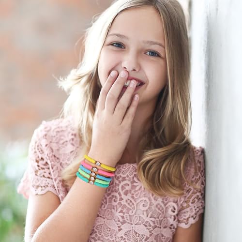 JIASHUYEYE Party Favors for Kids Ages 8-12, Colorful Preppy Friendship Bracelet Set for Girls, Birthday Goodie Bags and Classroom Prizes