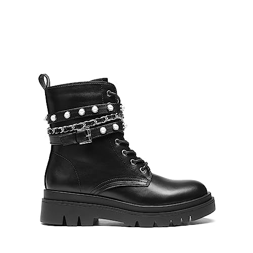 DREAM PAIRS Women's Combat Boots Lace Up Ankle Booties Shoes