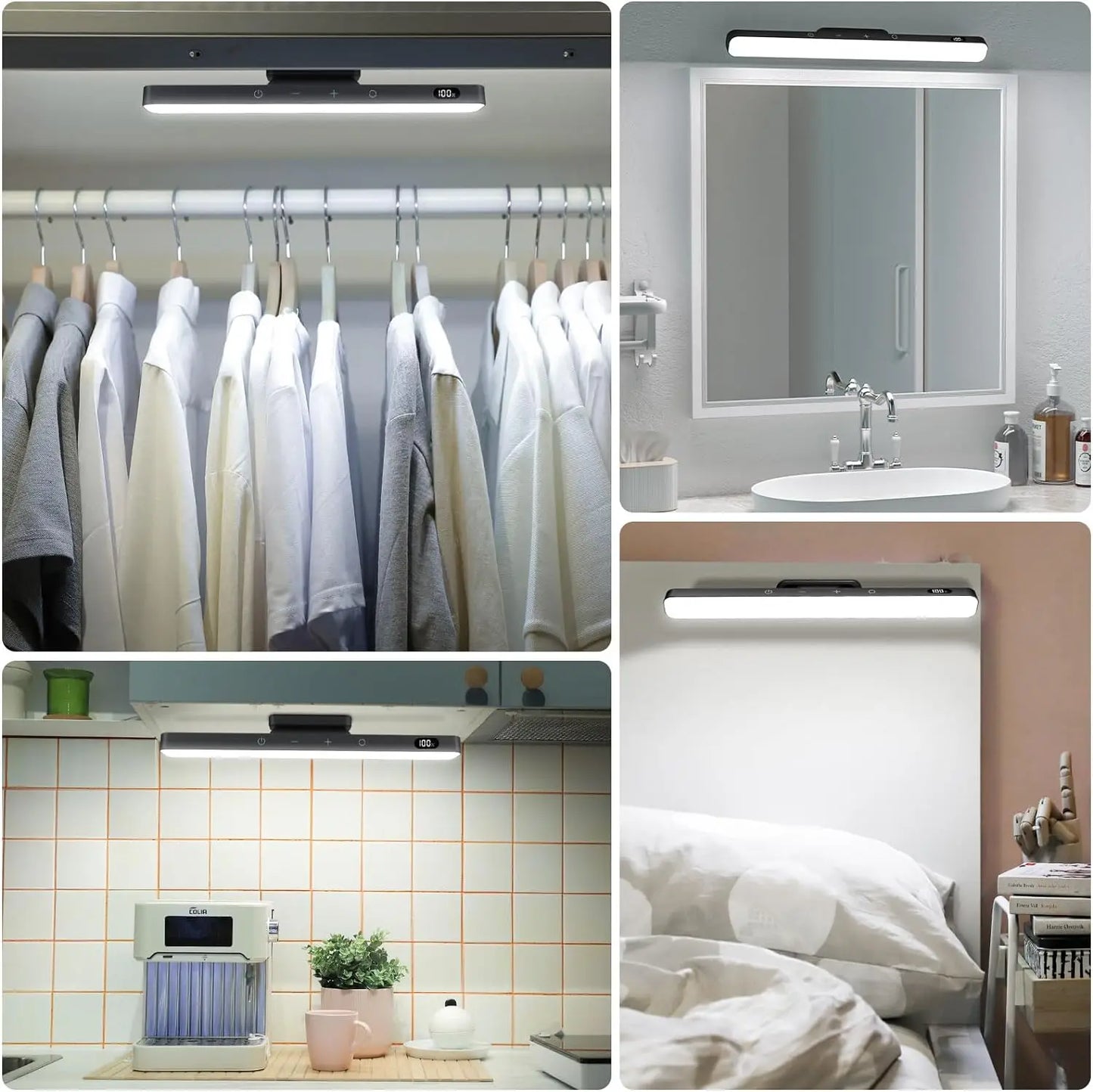 Willed 5w Dimmable Night LED Light With 2500mah Rechargeable Under Cabinet for Closet Bedside Desk