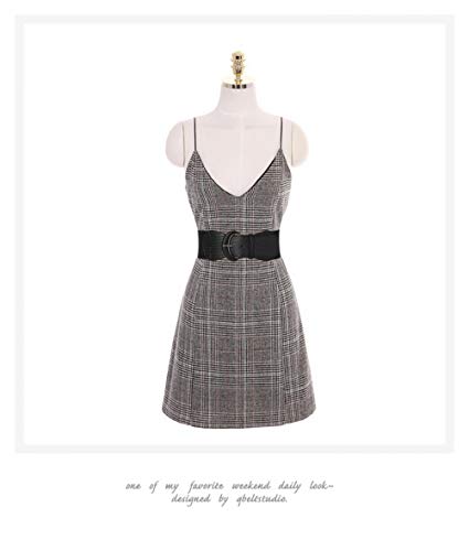 Pu Leather Elastic Wide Belt For Women Ladies Dress Stretch Thick