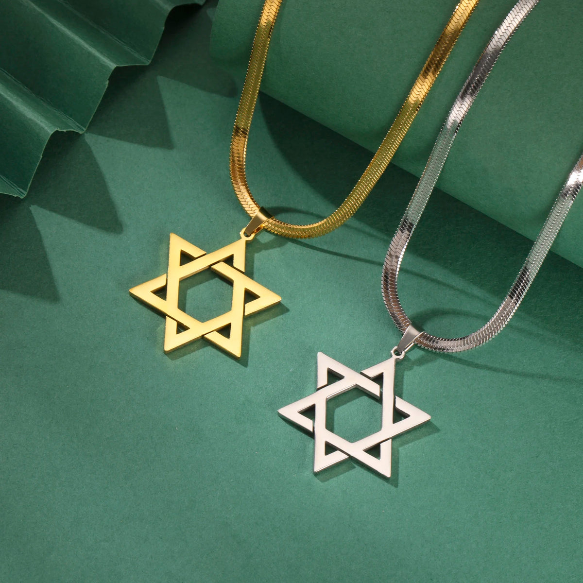 Star of David Necklace Pentagon Vintage