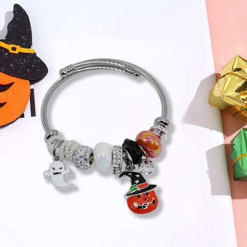 Charm Bracelets for Womens,Exquisite Cute Cartoon Friendship Silver Bracelets Stainless Steel Bangle, Womens Jewelry Suitable for Holiday Gifts and Birthday Gifts