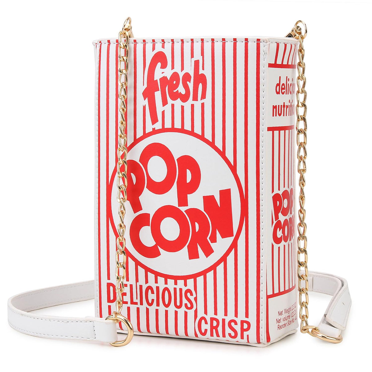 Popcorn Purse Novelty Fun Shaped Crossbody Bag for Women