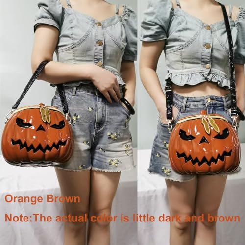 PVC Pumpkin-Shaped Crossbody Shoulder Bag