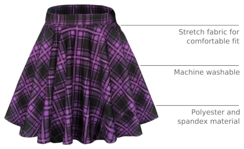 Urban CoCo Women's Basic Versatile Stretchy Flared Casual Mini Skater Skirt