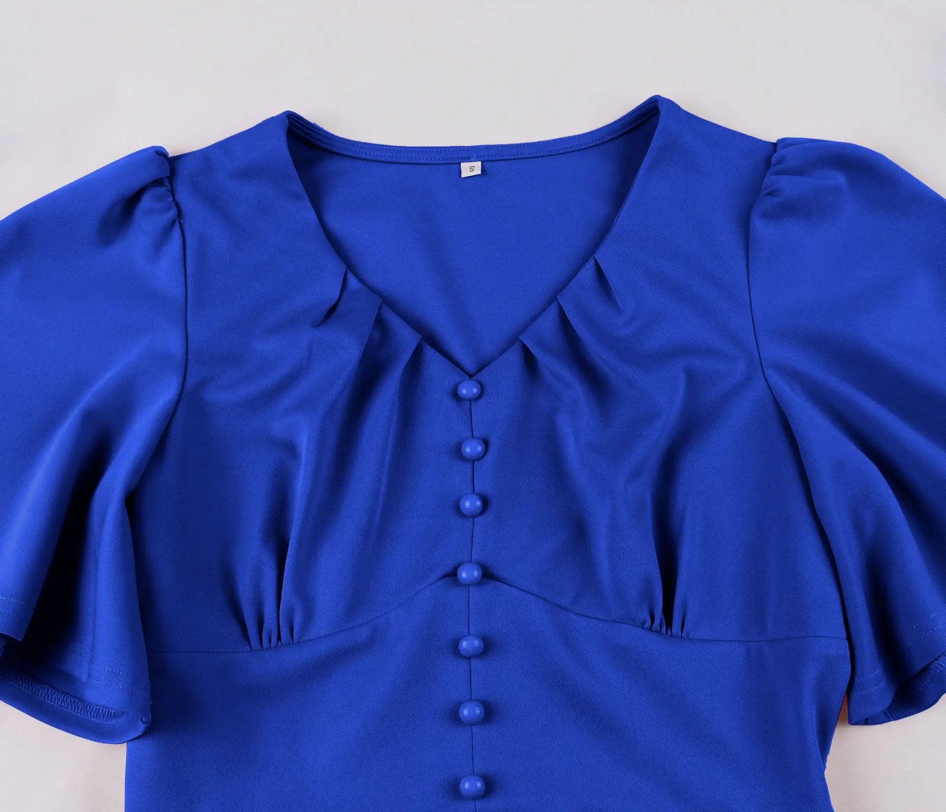 Vintage Swing Dress - V-Neck - 1950s Rockabilly Pin-Up Style Secondary image
