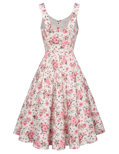 Belle Poque 1950s Vintage Dress for Women Sleeveless Homecoming Dresses Cocktail Party A-Line Summer Dress