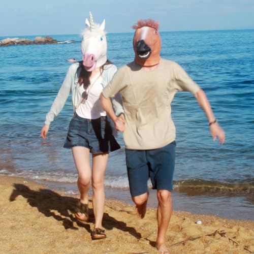 CreepyParty Horse Mask, Animal Costume for Halloween Party Secondary image