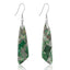 Jasper Stone Fishhook Drop Earrings