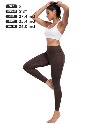 Leggings With Pockets For Women, 7 Packs High Waisted