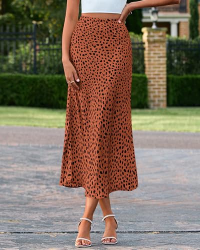 BTFBM Satin Skirts for Women Trendy 2026 Summer Fall