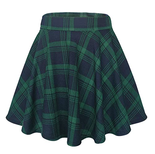 Urban CoCo Women's Basic Versatile Stretchy Flared Casual Mini Skater Skirt