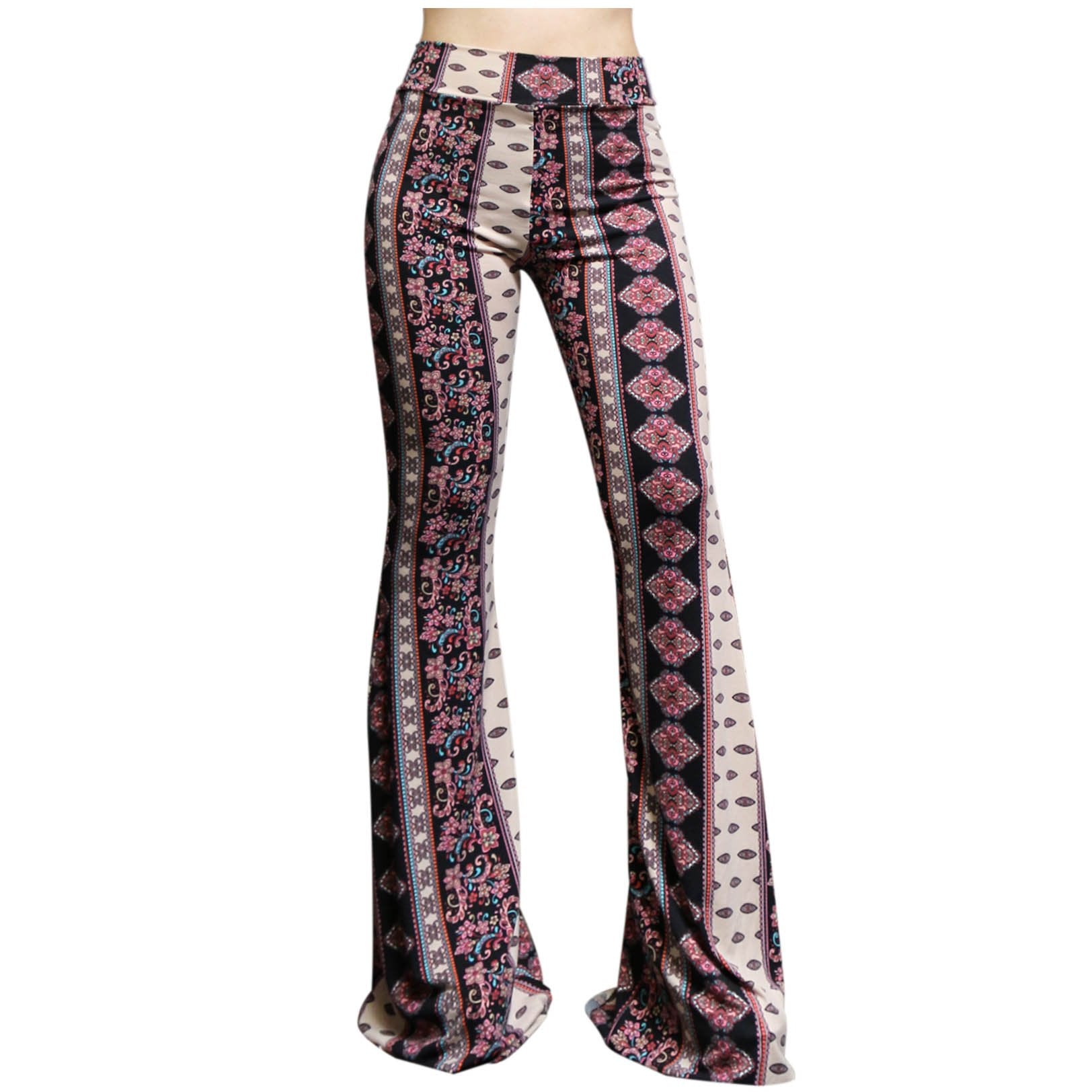Women's High Waist Wide Leg Long Palazzo Bell Bottom Secondary image