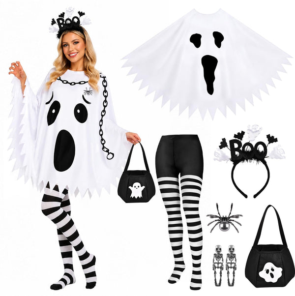 6 PCS Halloween Costume Set for Women Adult, Perfect for Halloween