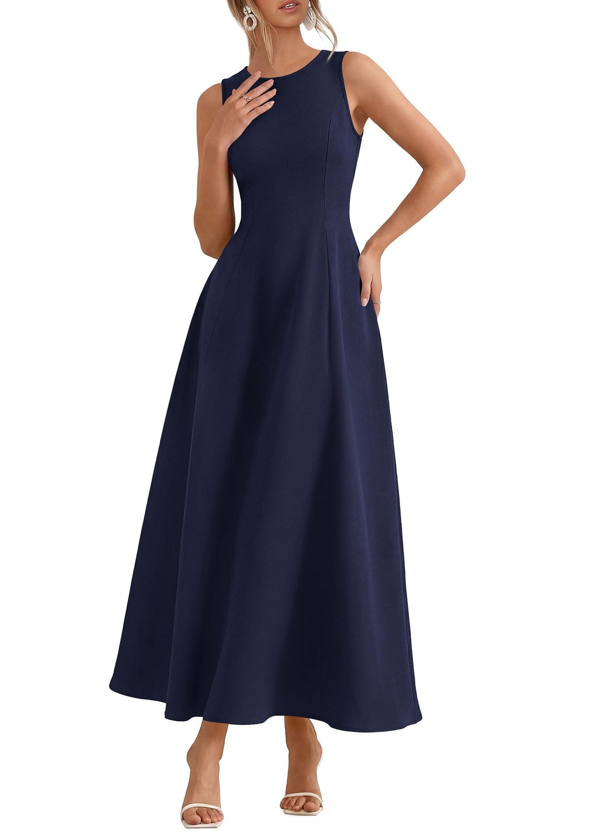 PRETTYGARDEN Women's Sleeveless Summer Elegant Maxi Dresses