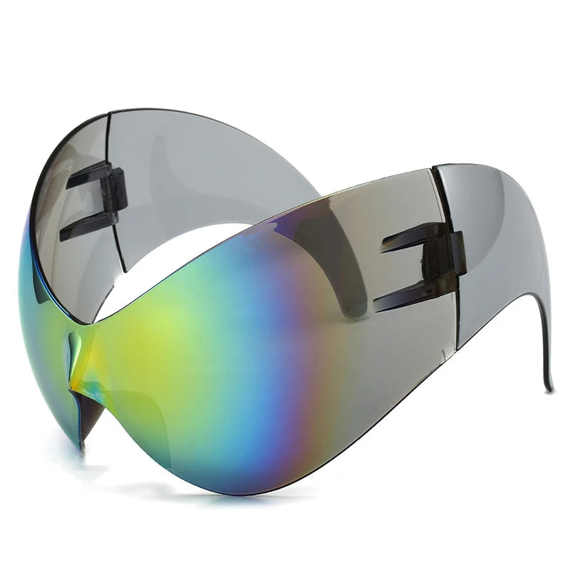Oversized Y2K Punk One-Piece Windproof Sport Goggles Secondary image