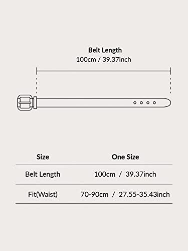 Oyoangle Women's Cute Hollow Heart Buckle Belt Pu Leather Belts