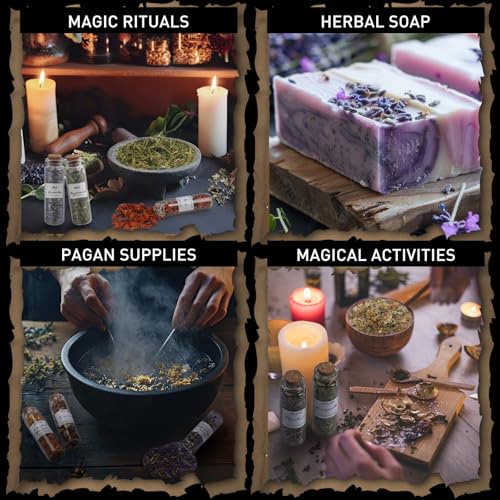 45-Bottle Dried Herbs Kit for Witchcraft, Wicca Altar and Magic Spells