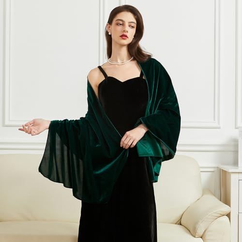 Huralona Women Velvet Shawl and Wrap Wedding Bridal Scarf for Evening Dress