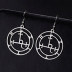 Demon Symbol Sigil of Lilith Magical Pendant Witchcraft Earrings