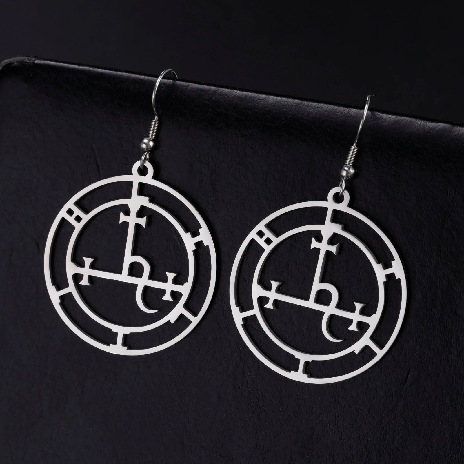 Demon Symbol Sigil of Lilith Magical Pendant Witchcraft Earrings