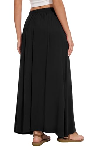 Womens Maxi Skirt Long Flowy Summer A-Line High Waist Skirts