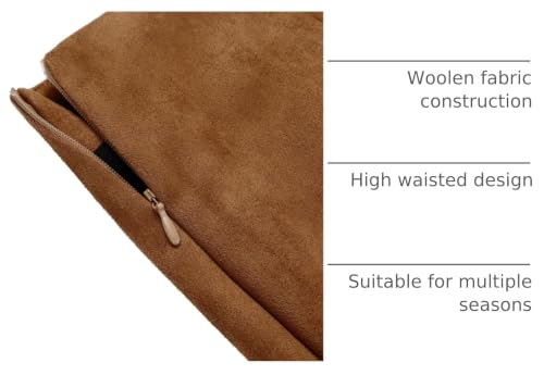 Womens High Waist Plaid Skirt Bodycon Pencil Wool Mini Skirts