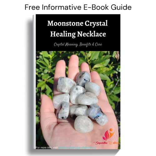 Rainbow Moonstone Healing Crystal Necklace