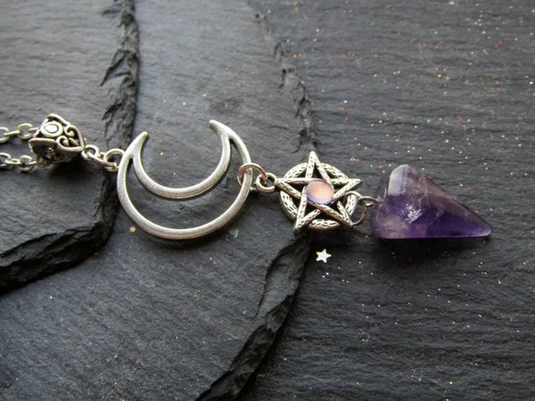 Pentagram Necklace - Wiccan Pendant Jewelry