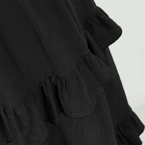 Women's Renaissance Skirt Pirate High-Low Ruffle Maxi Skirts