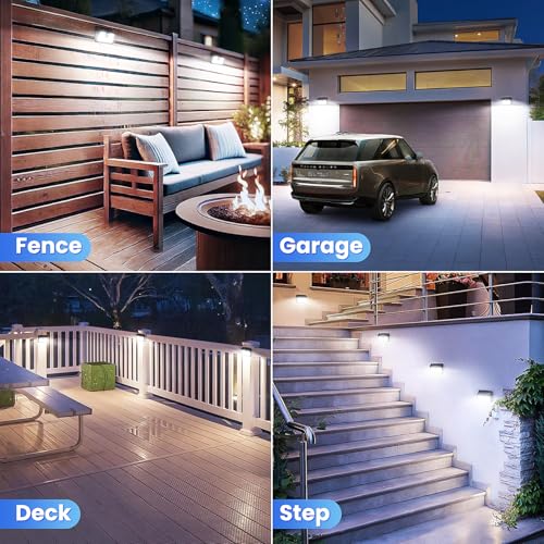 [6 Packs] Solar Motion Sensor Outdoor LED Light for Outside Walking dog Fence Backyard Deck Garde... Secondary image